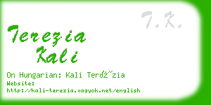 terezia kali business card